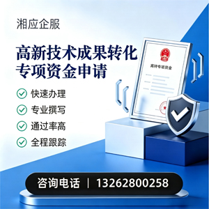 长沙高新技术成果转化专项资金申报服务